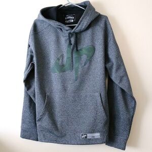 DUDE PERFECT Battles Performance Sweater Hoodie Grey Men's Size Small Fall